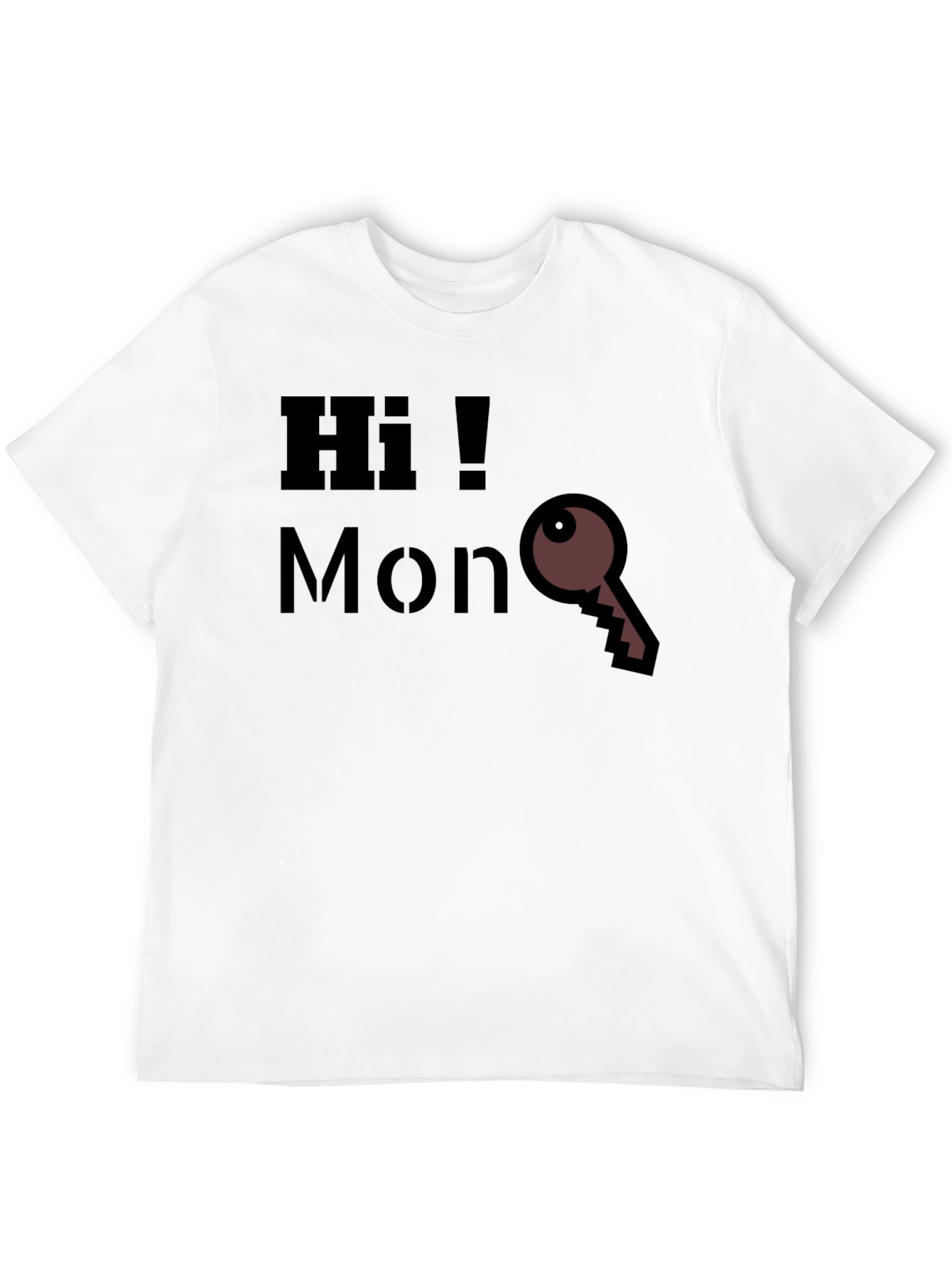 Hi MonKey Graphic T-Shirt - Casual Black Tee