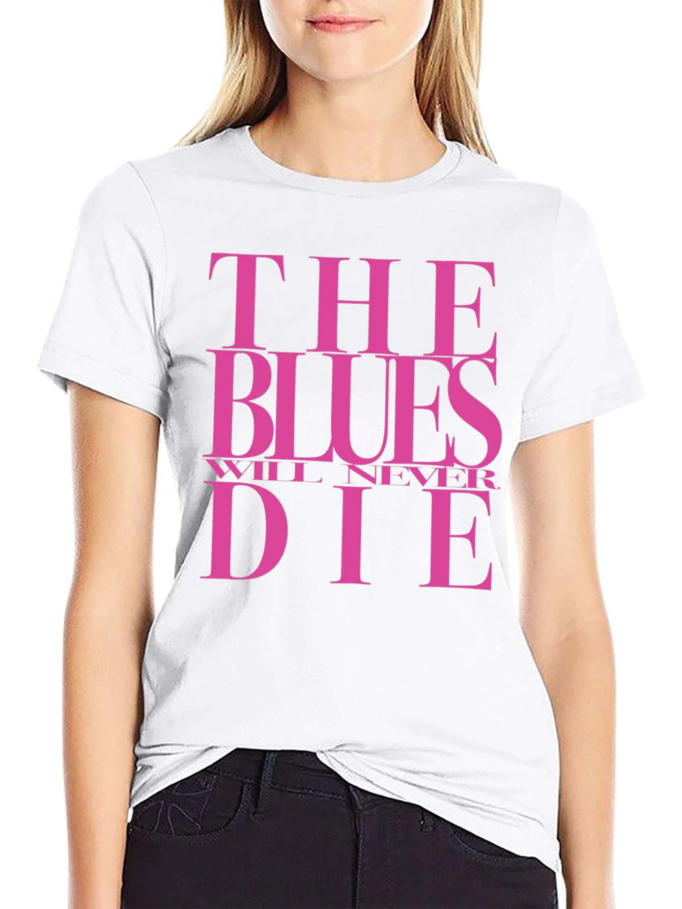 The Blues Will Never Die Graphic Tee - Black