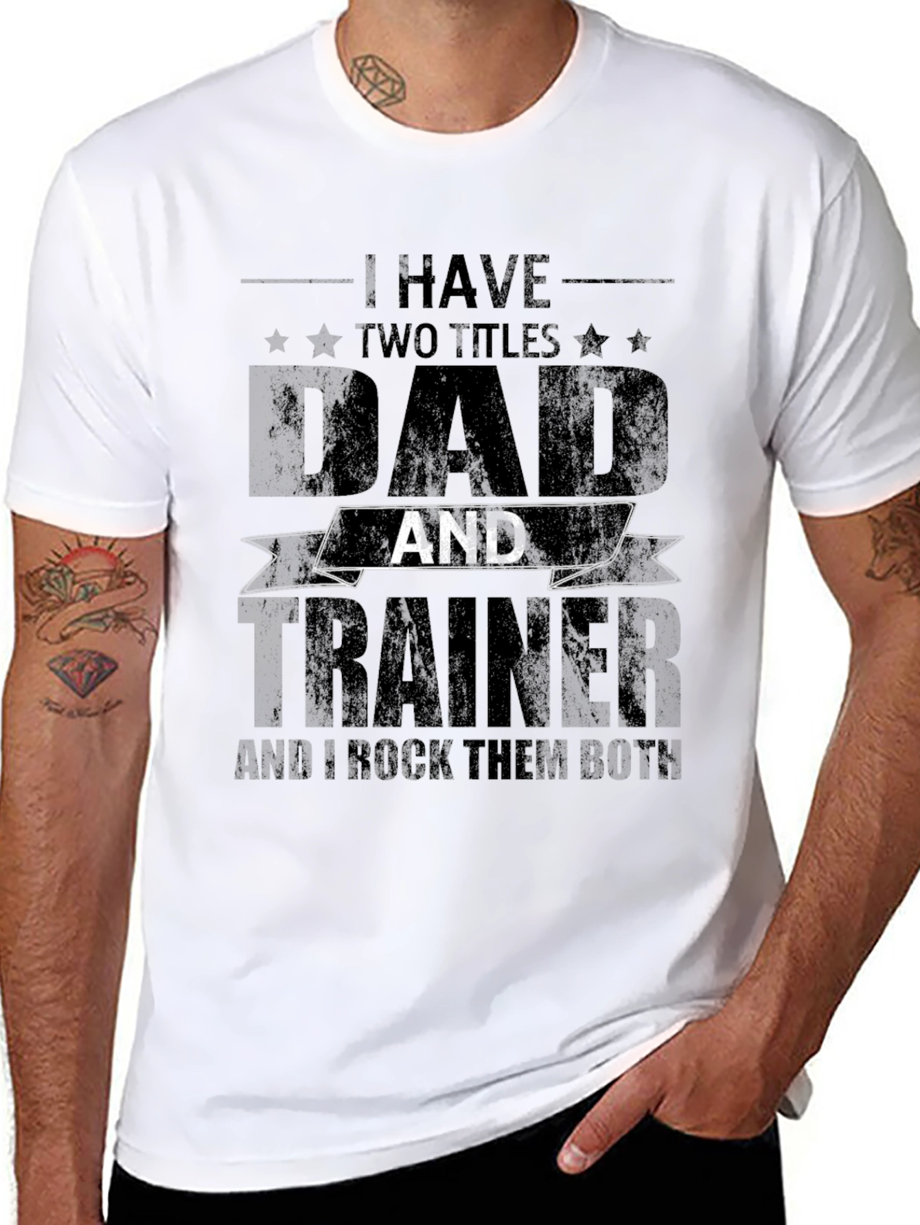 Dad Trainer T-Shirt: I Have Two Titles Tee