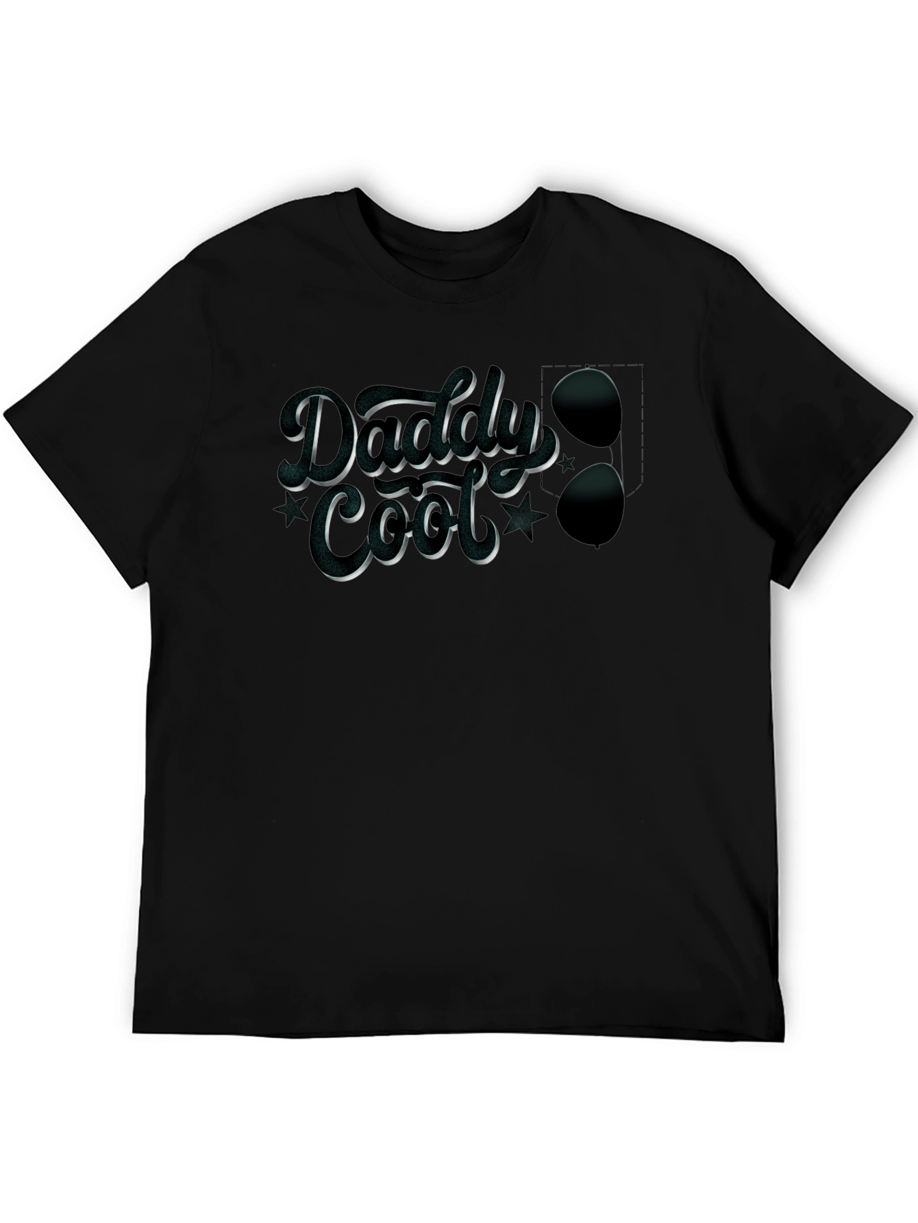 Daddy Cool Graphic Tee - Stylish Mens Black T-Shirt