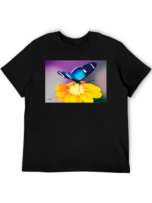 Butterfly on Flower Graphic T-Shirt