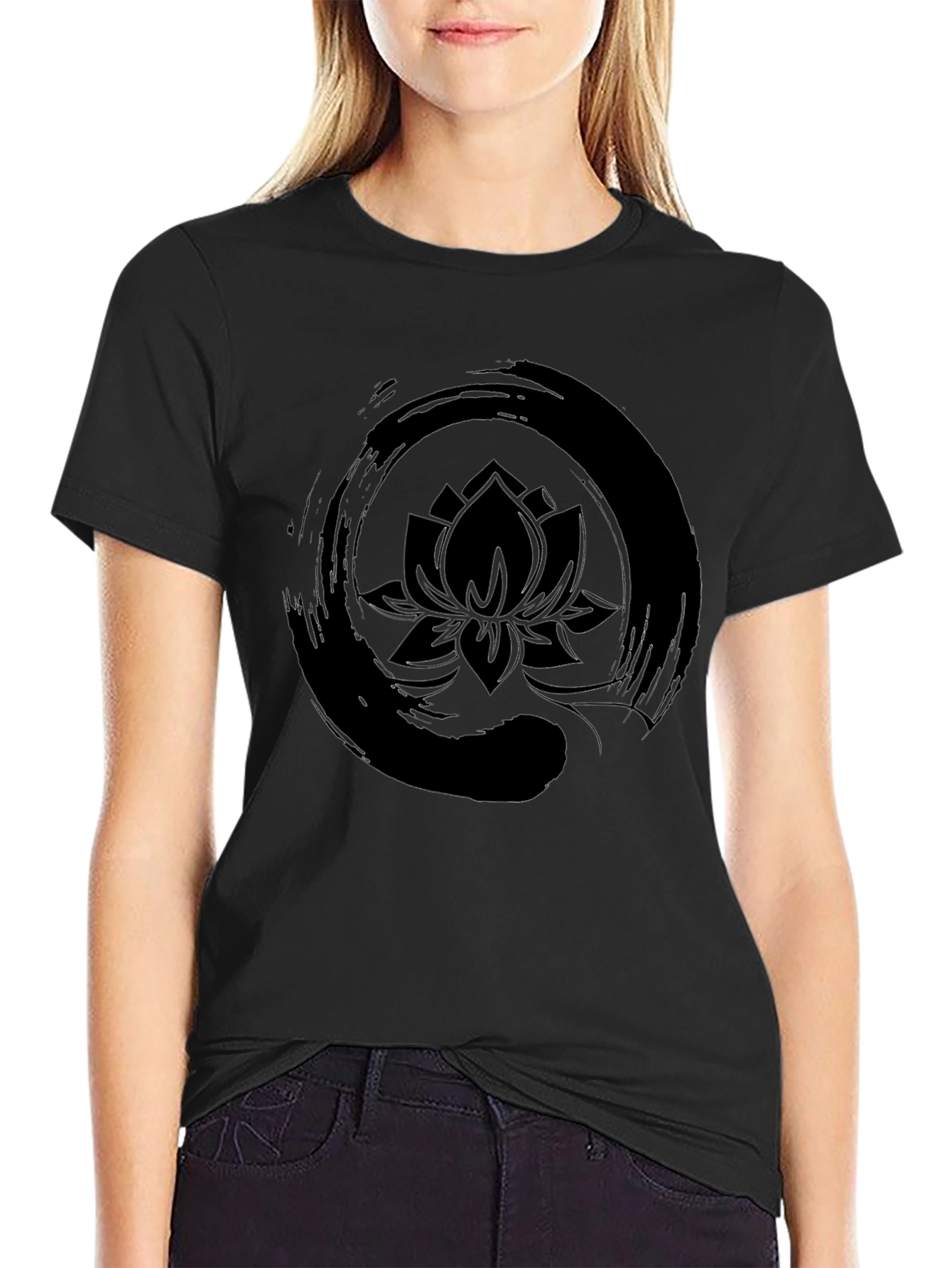 Enso Lotus Black T-Shirt