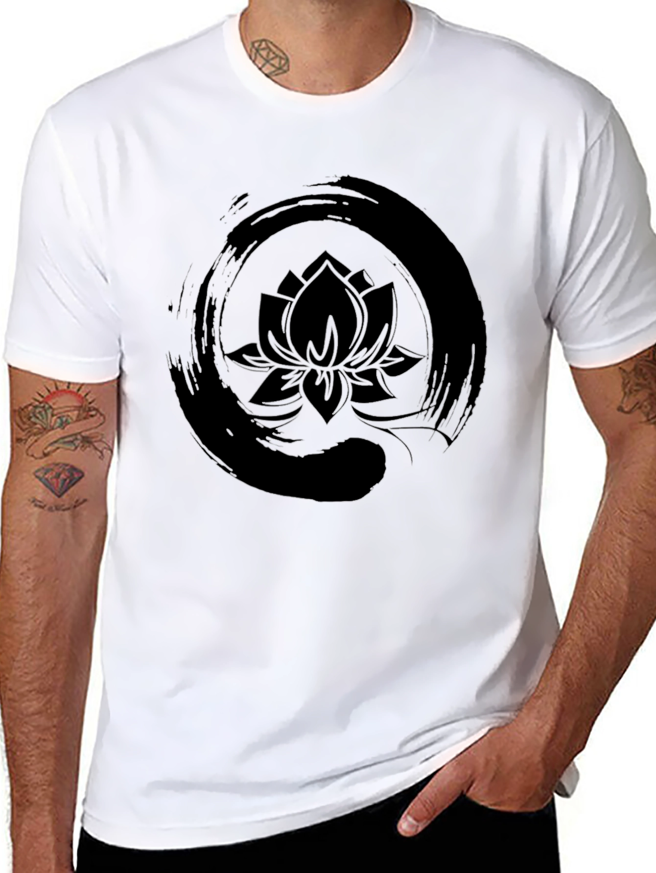 Enso Lotus Black T-Shirt