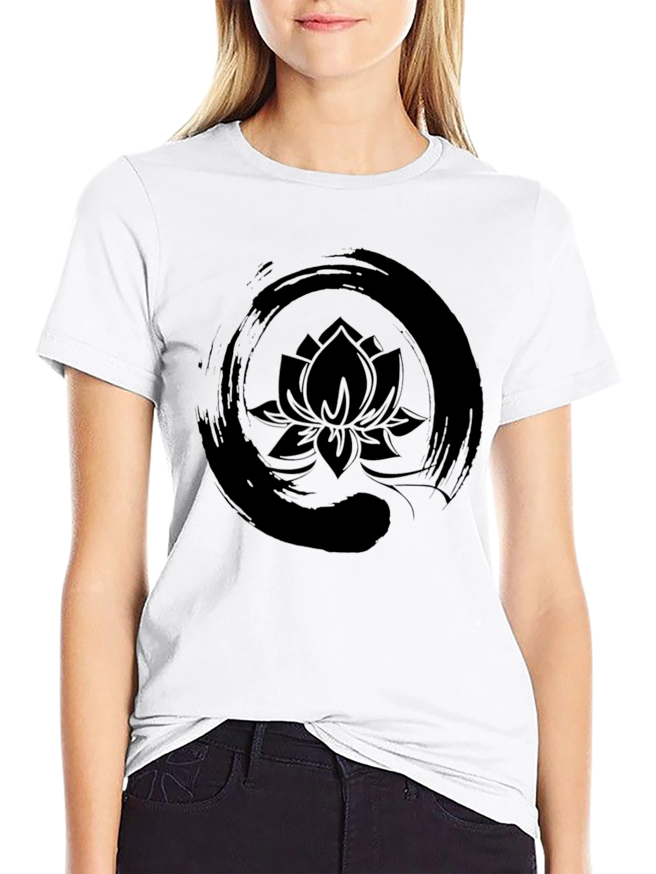 Enso Lotus Black T-Shirt