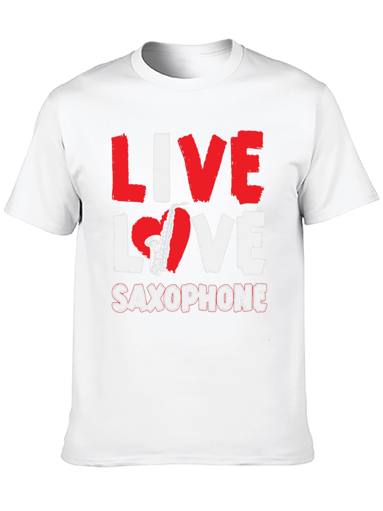 Live Love Saxophone Graphic T-Shirt