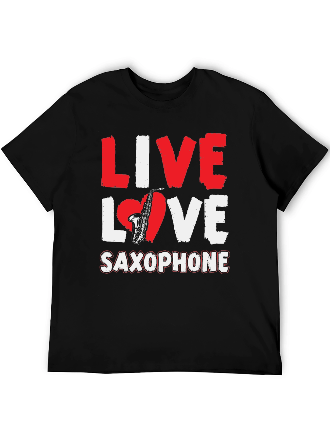 Live Love Saxophone Graphic T-Shirt