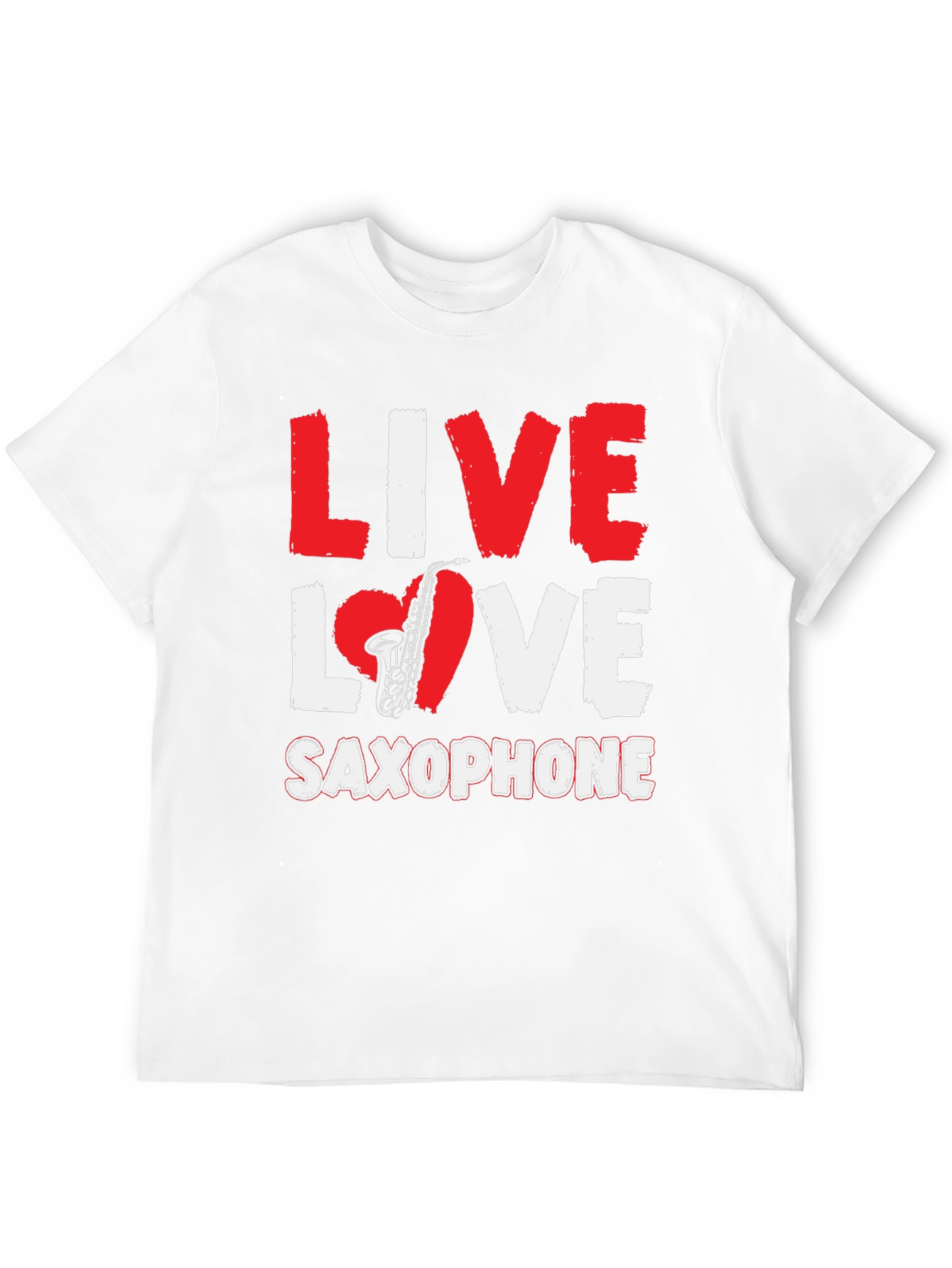 Live Love Saxophone Graphic T-Shirt