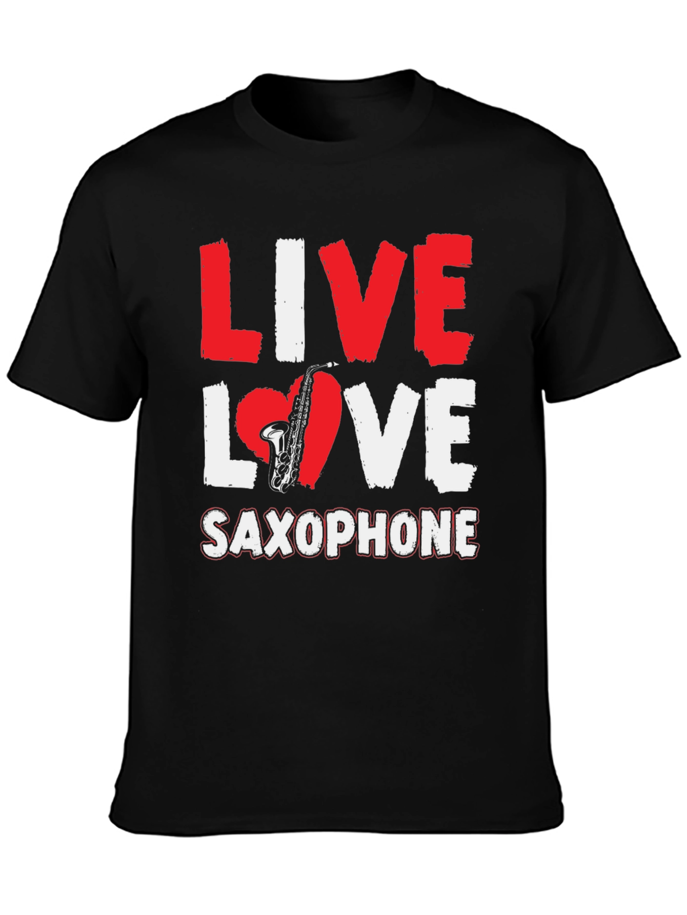 Live Love Saxophone Graphic T-Shirt