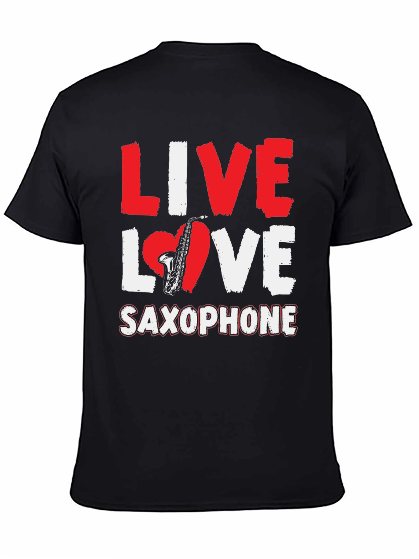 Live Love Saxophone Graphic T-Shirt