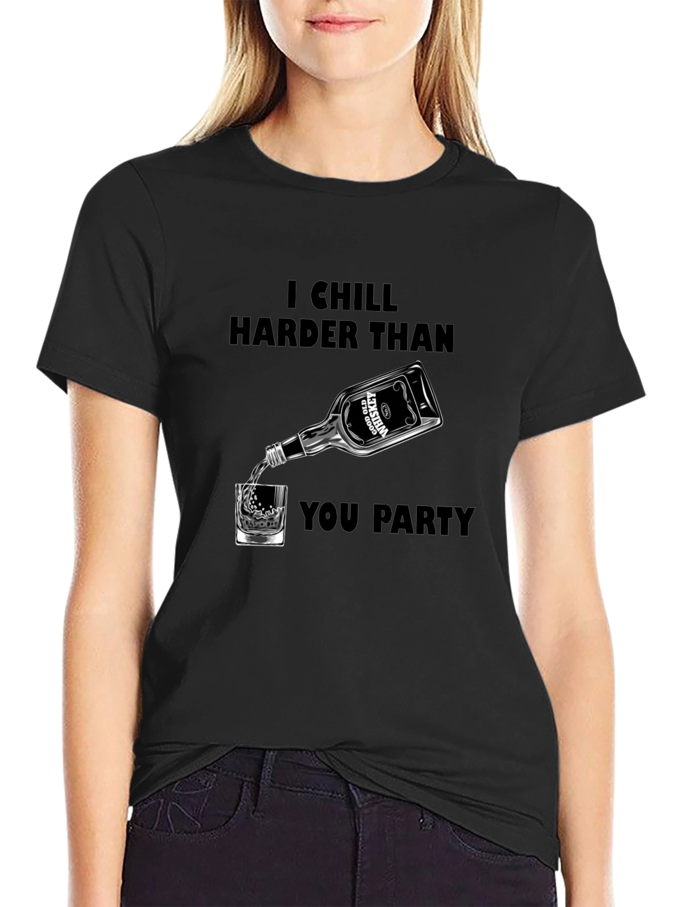 Chill Harder Whiskey Graphic Tee