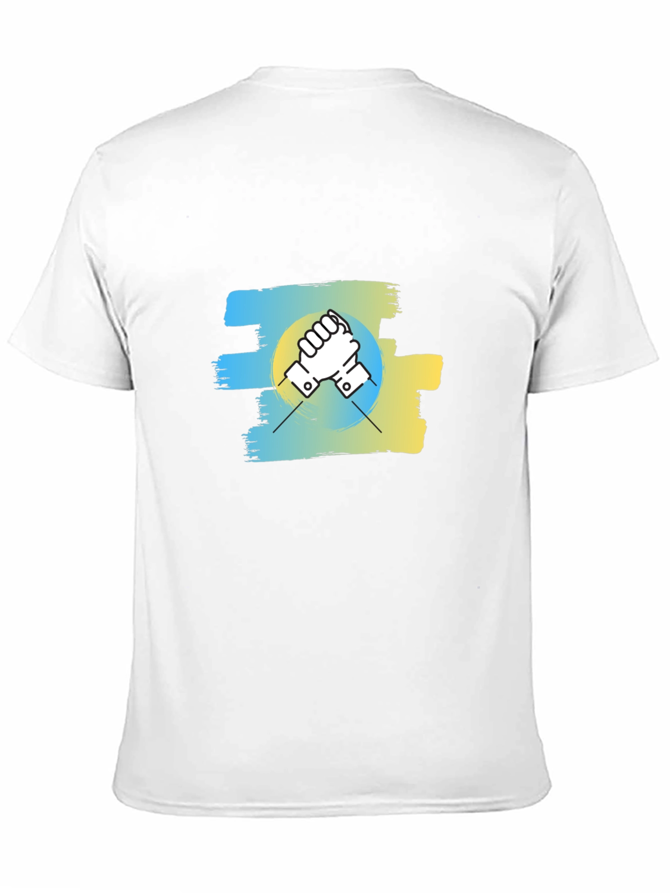 Ukraine Flag Handshake Graphic T-Shirt