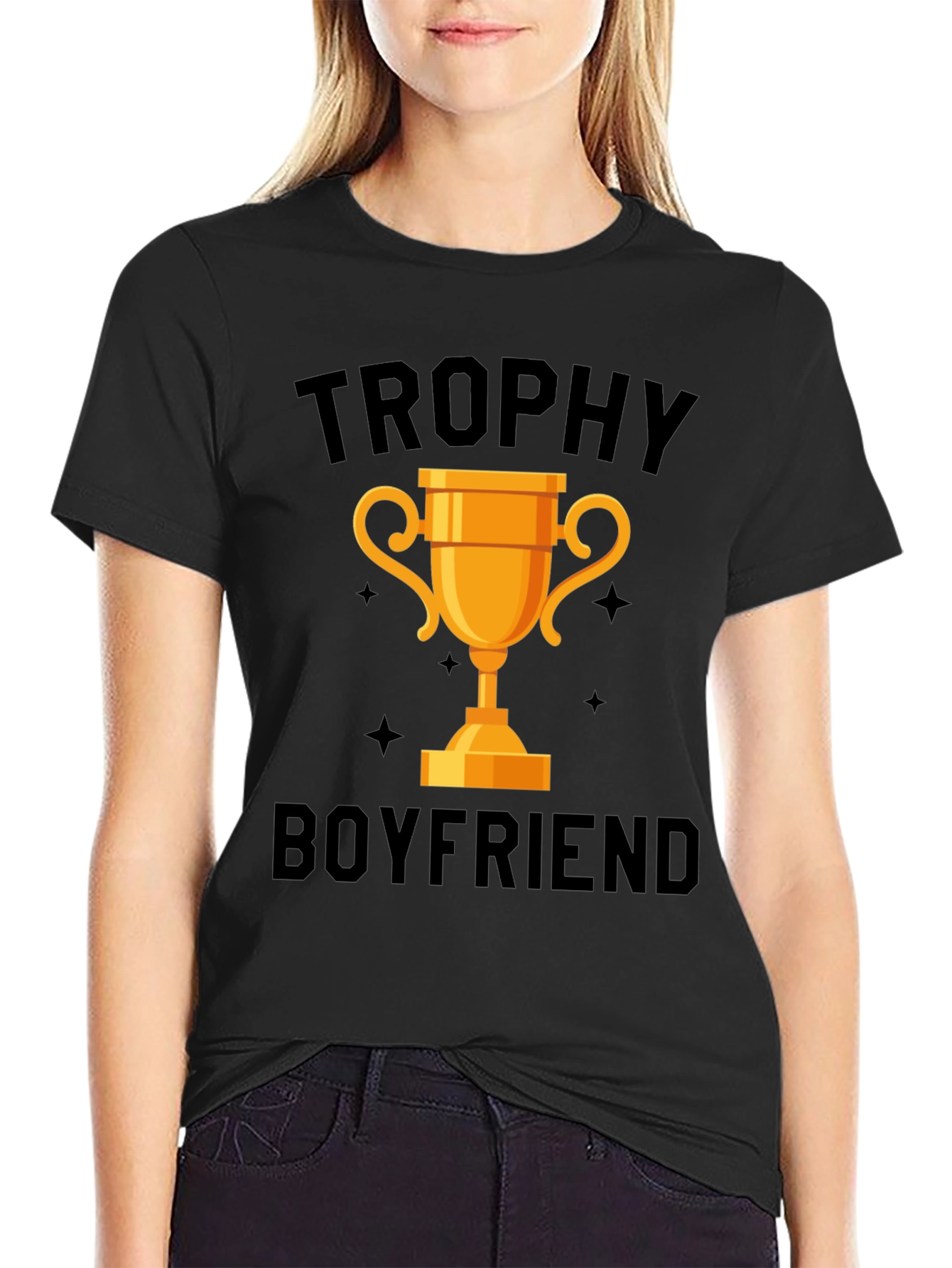 Trophy Boyfriend Graphic Tee - Award Winning Style