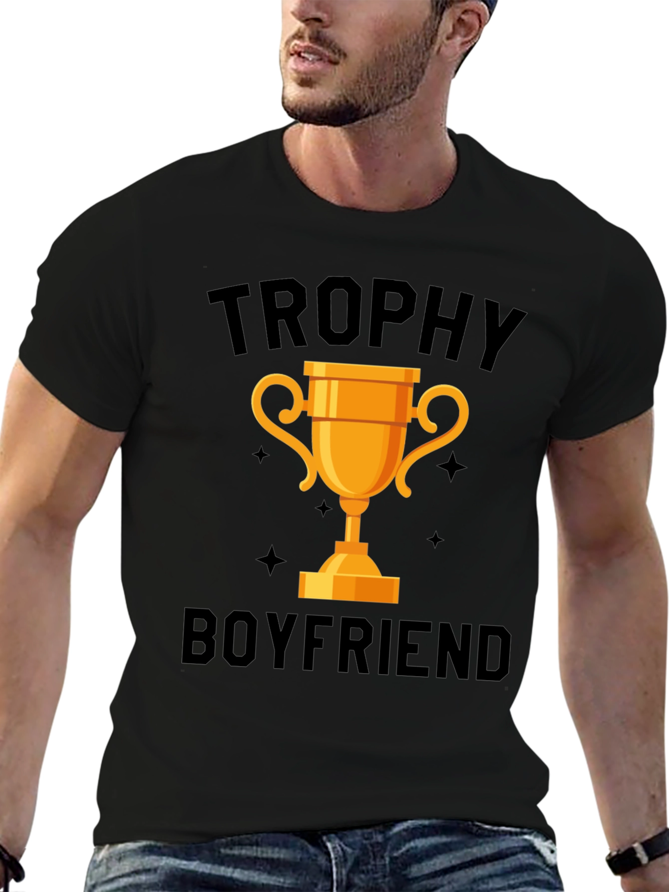 Trophy Boyfriend Graphic Tee - Award Winning Style