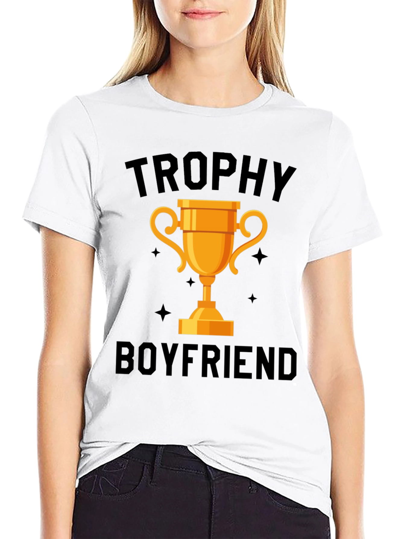 Trophy Boyfriend Graphic Tee - Award Winning Style