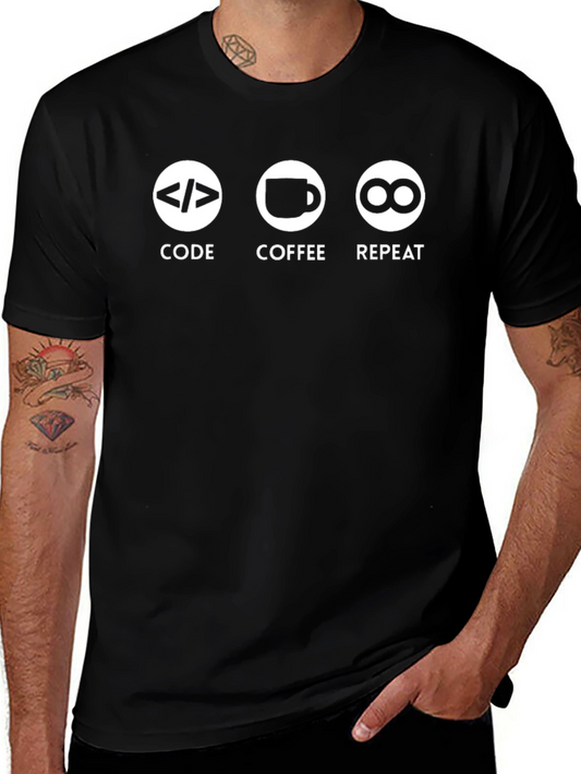 Code Coffee Repeat Programmer T-Shirt