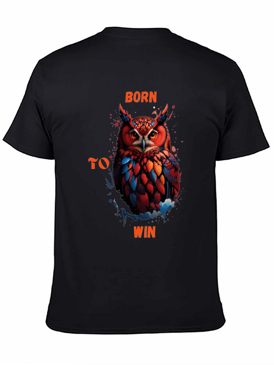 Born To Win Owl Graphic T-Shirt