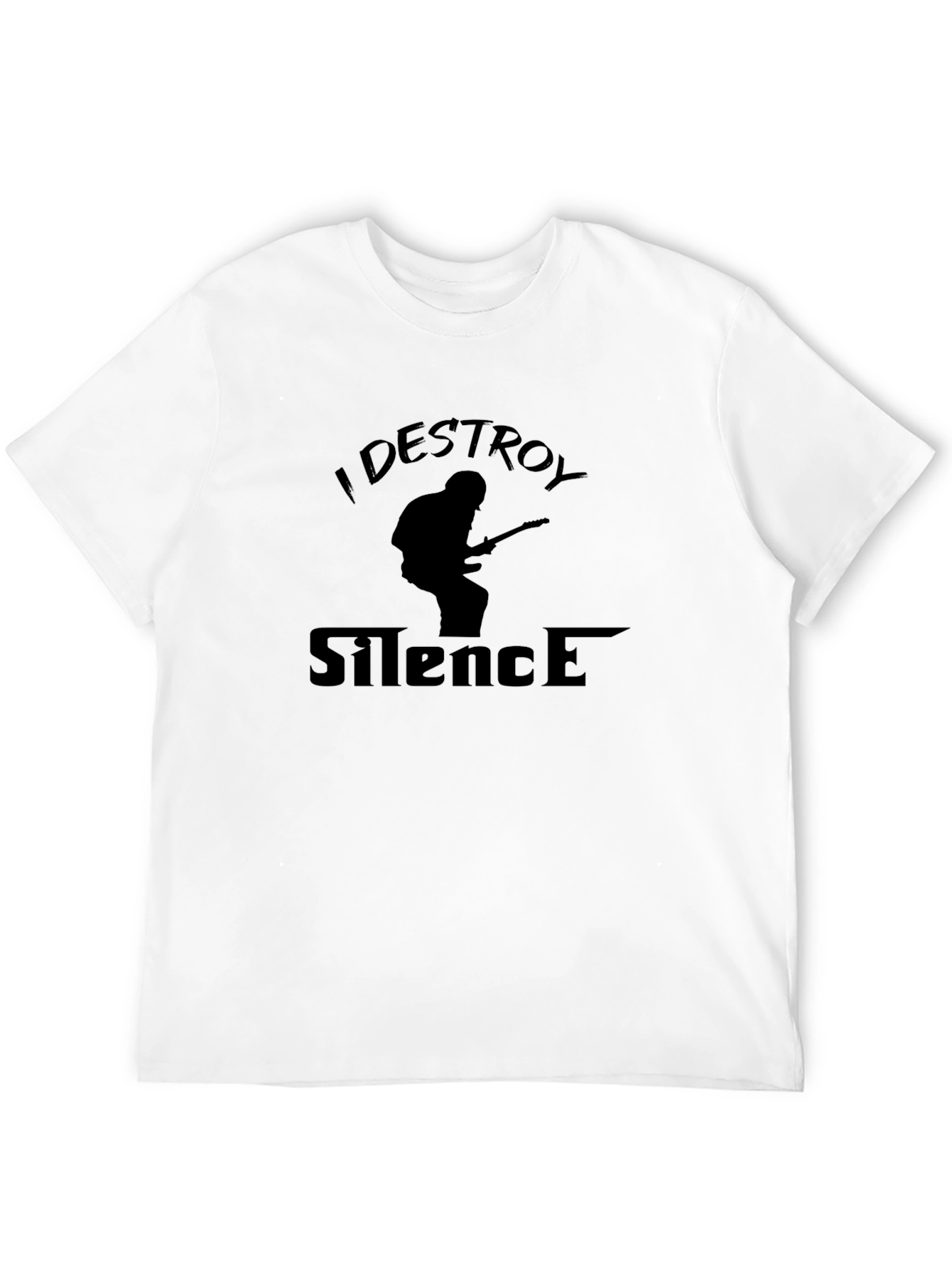 I Destroy Silence Black Graphic Tee