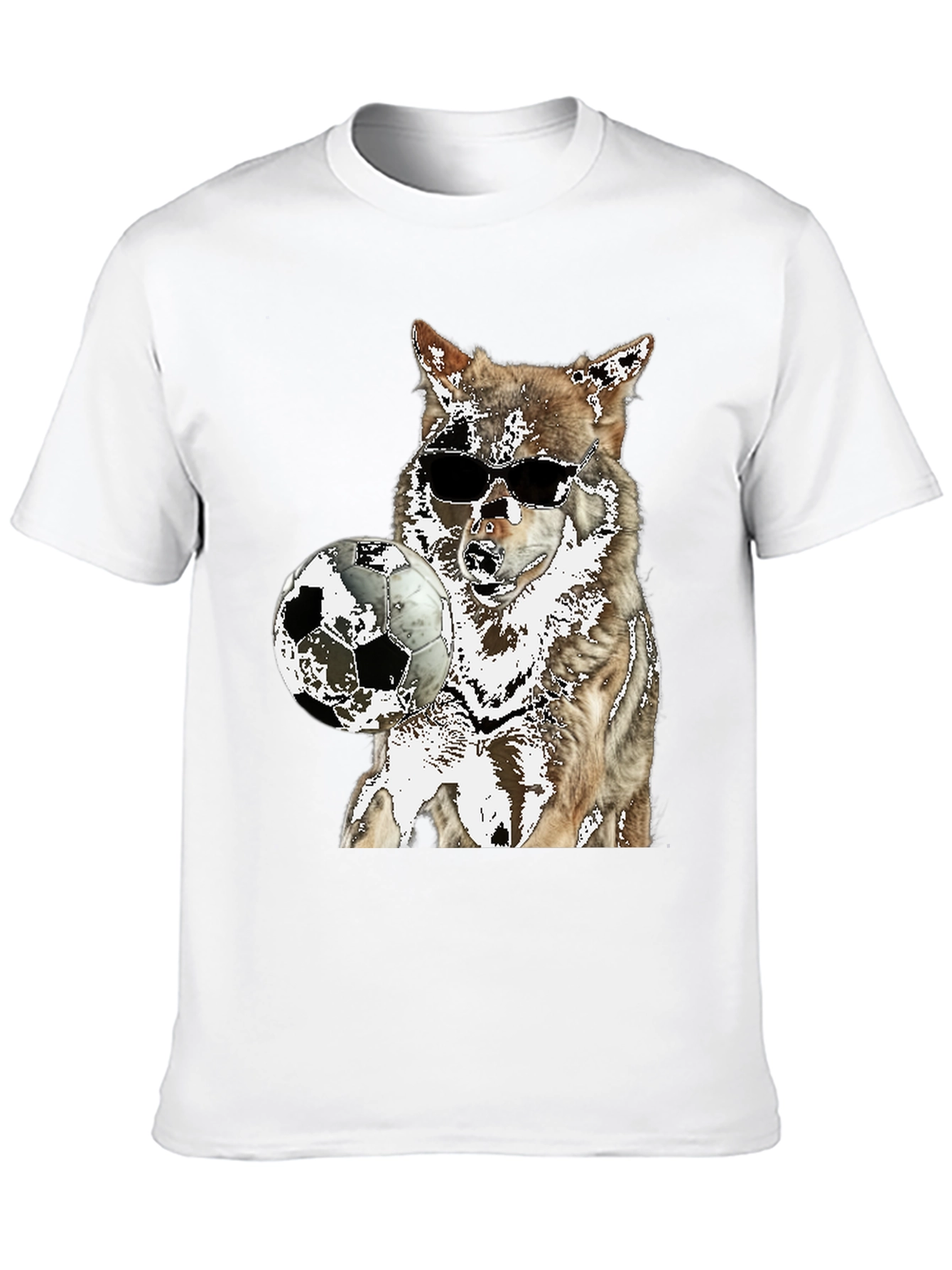 Wolf Soccer T-Shirt - Cool Animal Tee