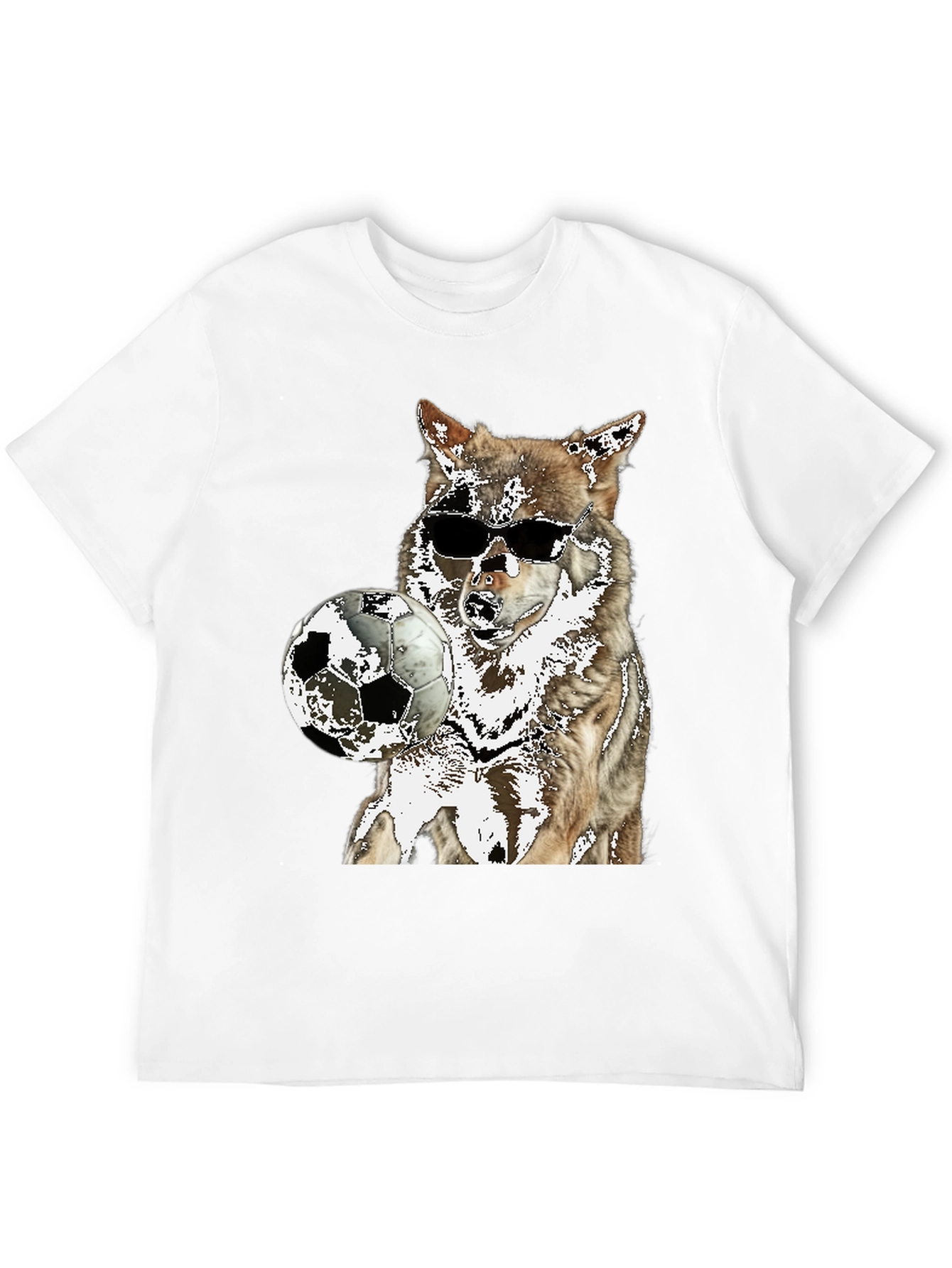 Wolf Soccer T-Shirt - Cool Animal Tee