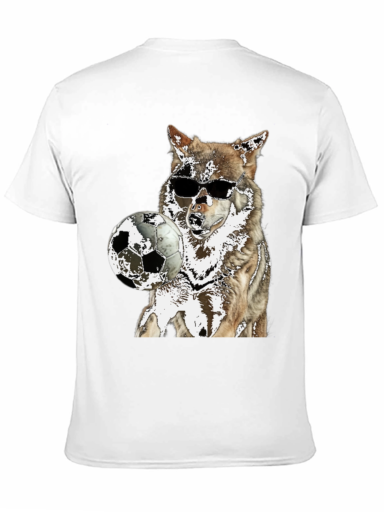 Wolf Soccer T-Shirt - Cool Animal Tee