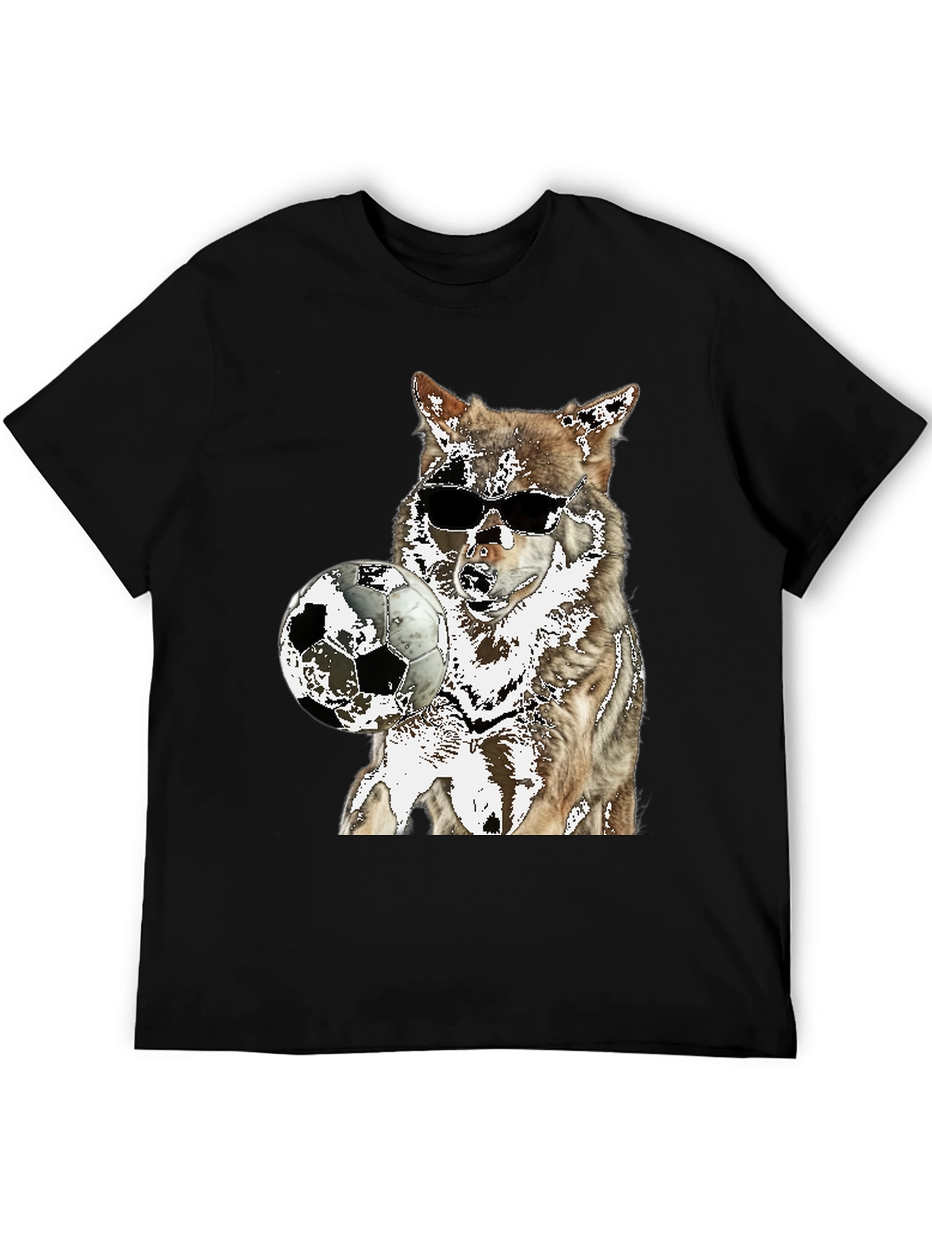 Wolf Soccer T-Shirt - Cool Animal Tee