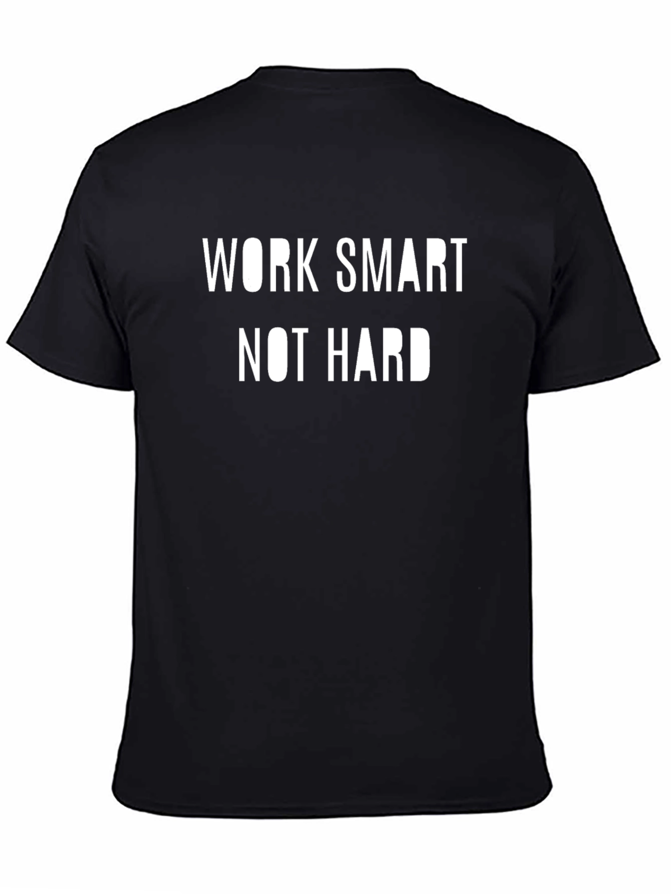 Work Smart Not Hard Black Cotton T-Shirt