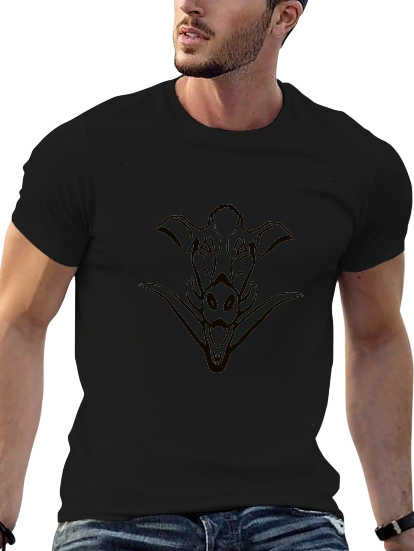 Wild Boar Graphic Black T-Shirt