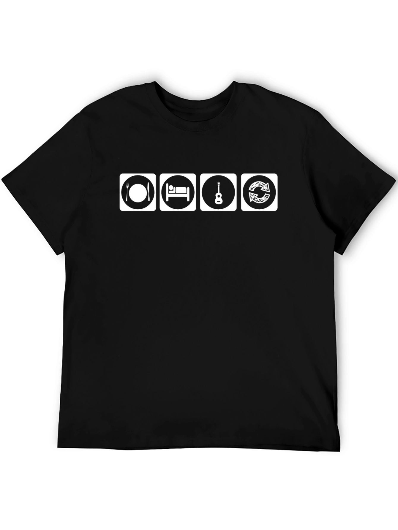 Eat Sleep Guitar Repeat T-Shirt - Musician Tee