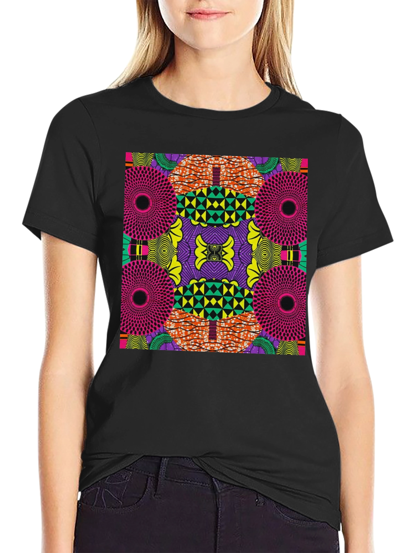 Bold African Print Graphic Tee - Statement Style