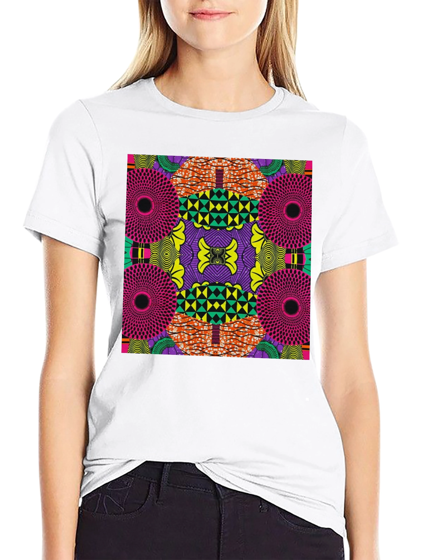 Bold African Print Graphic Tee - Statement Style