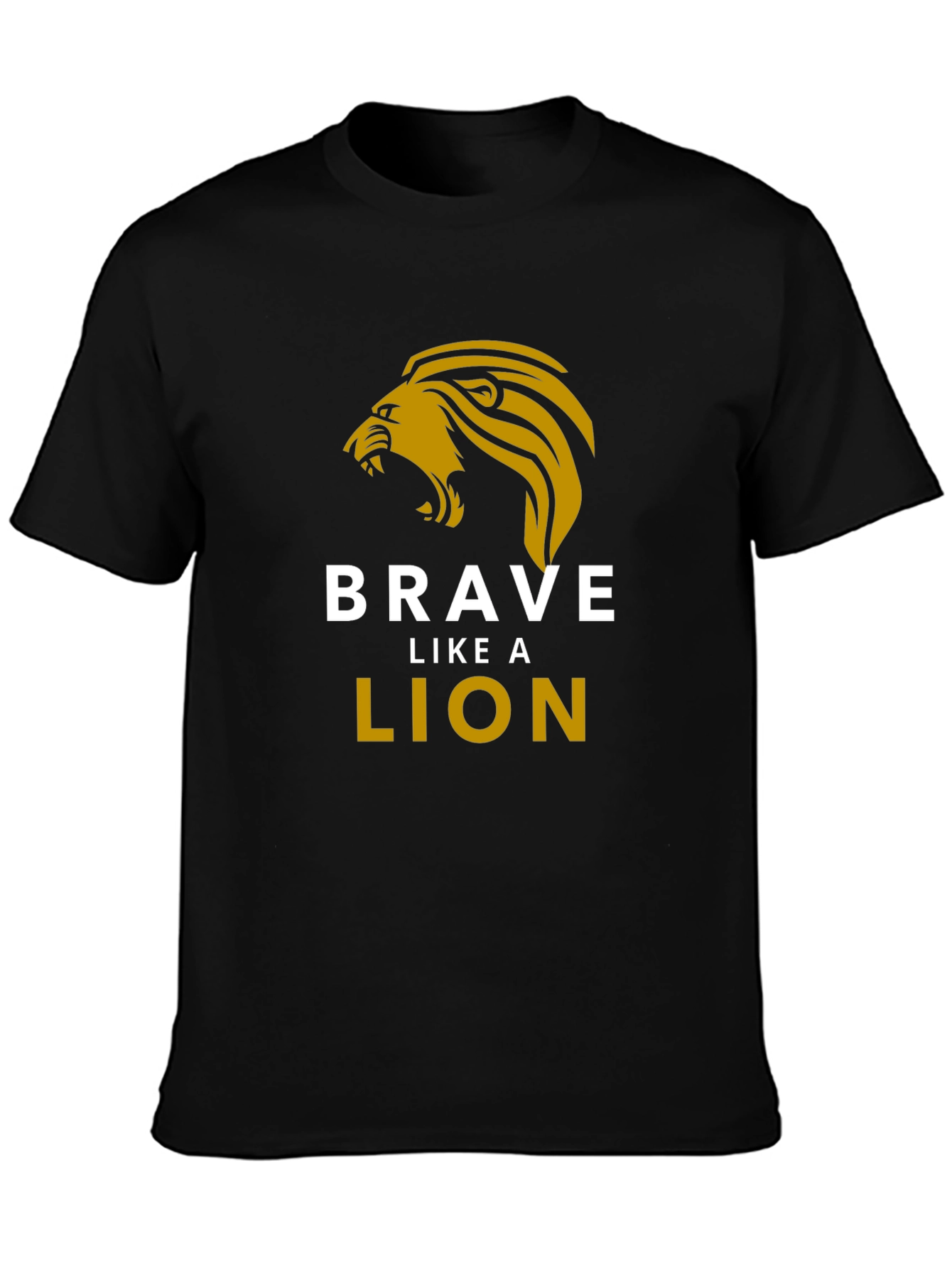 Brave Like a Lion Graphic Tee - Black
