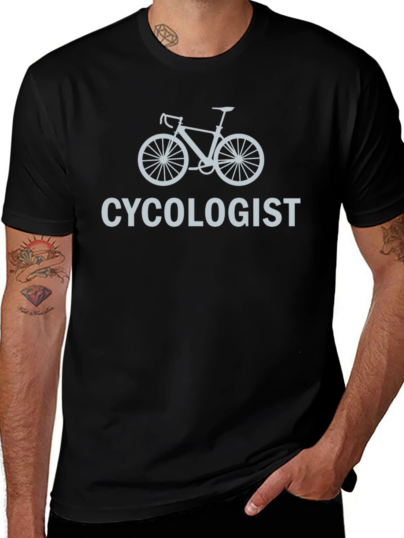 Cycologist Funny Bike T-Shirt - Black
