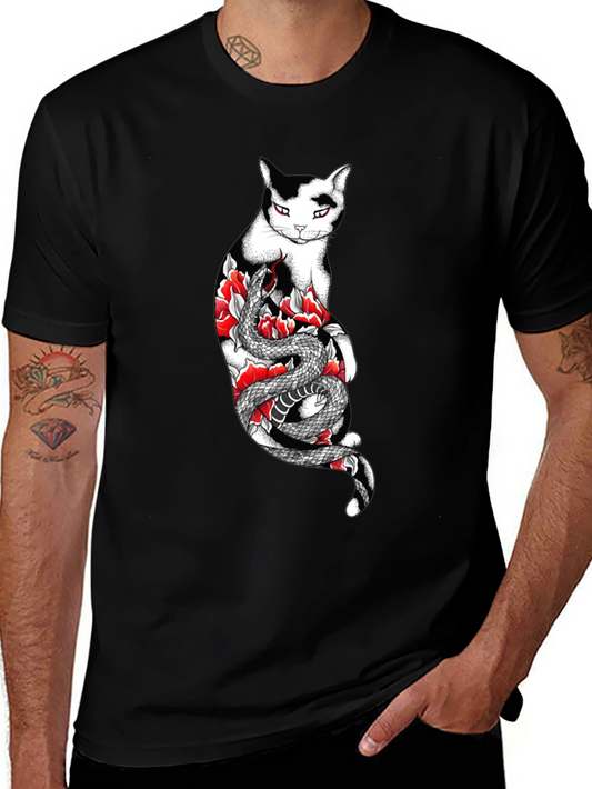 Cat & Snake Graphic Tee
