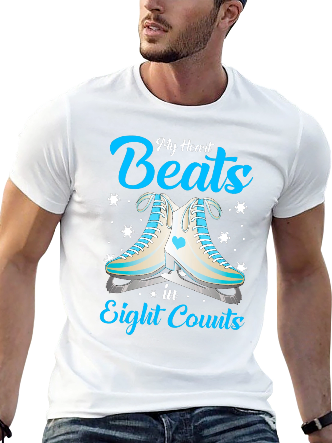 My Heart Beats in Eight Counts Ice Skating T-Shirt