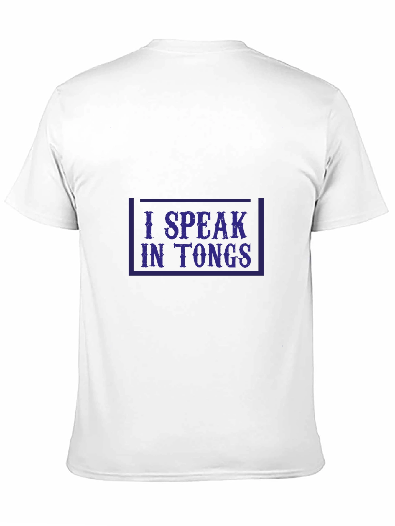 I Speak In Tongs Graphic Black Tee