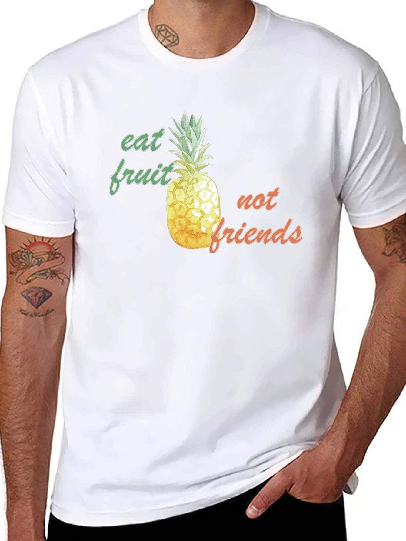Eat Fruit Not Friends Pineapple Graphic Tee