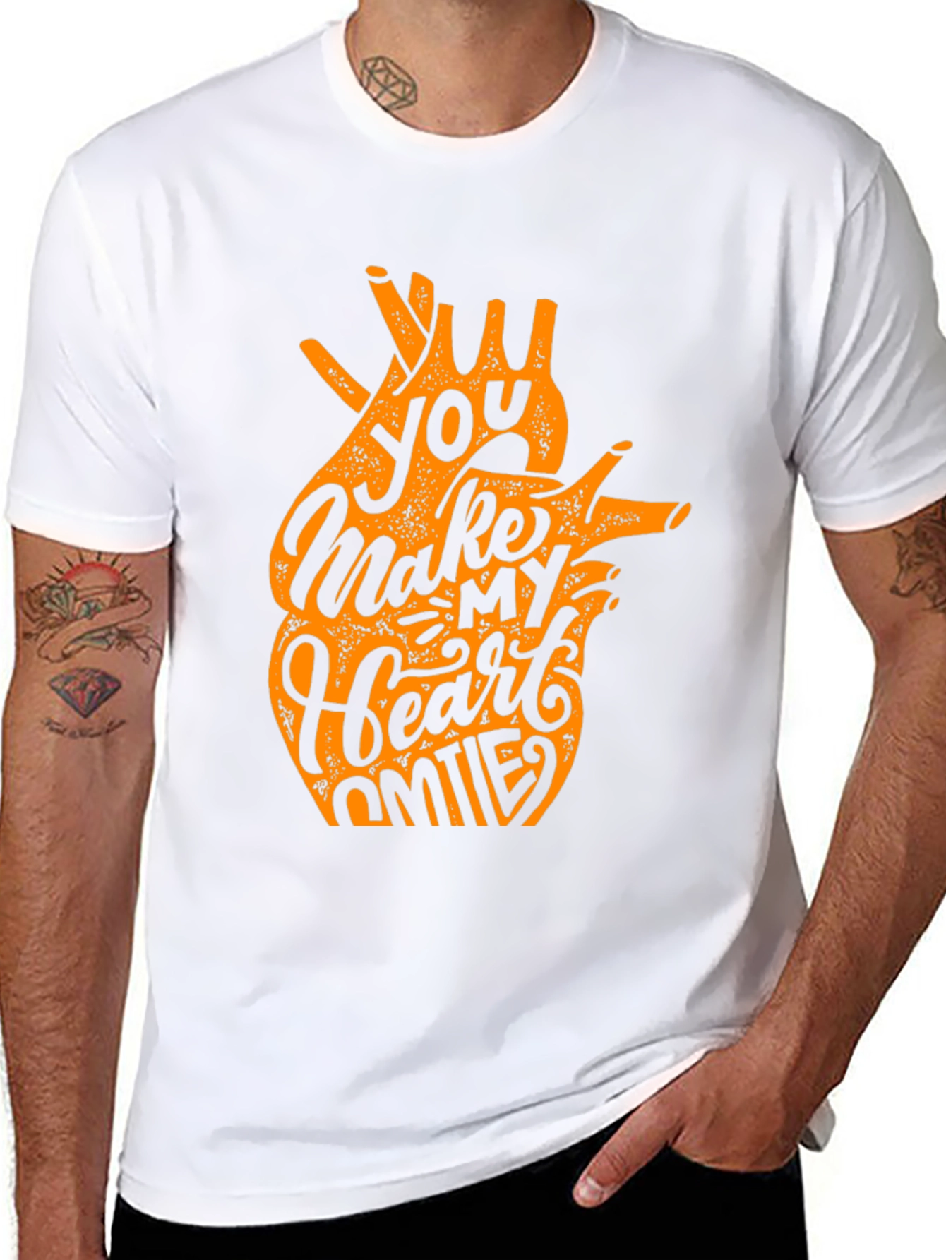 You Make My Heart Smile Black Graphic Tee