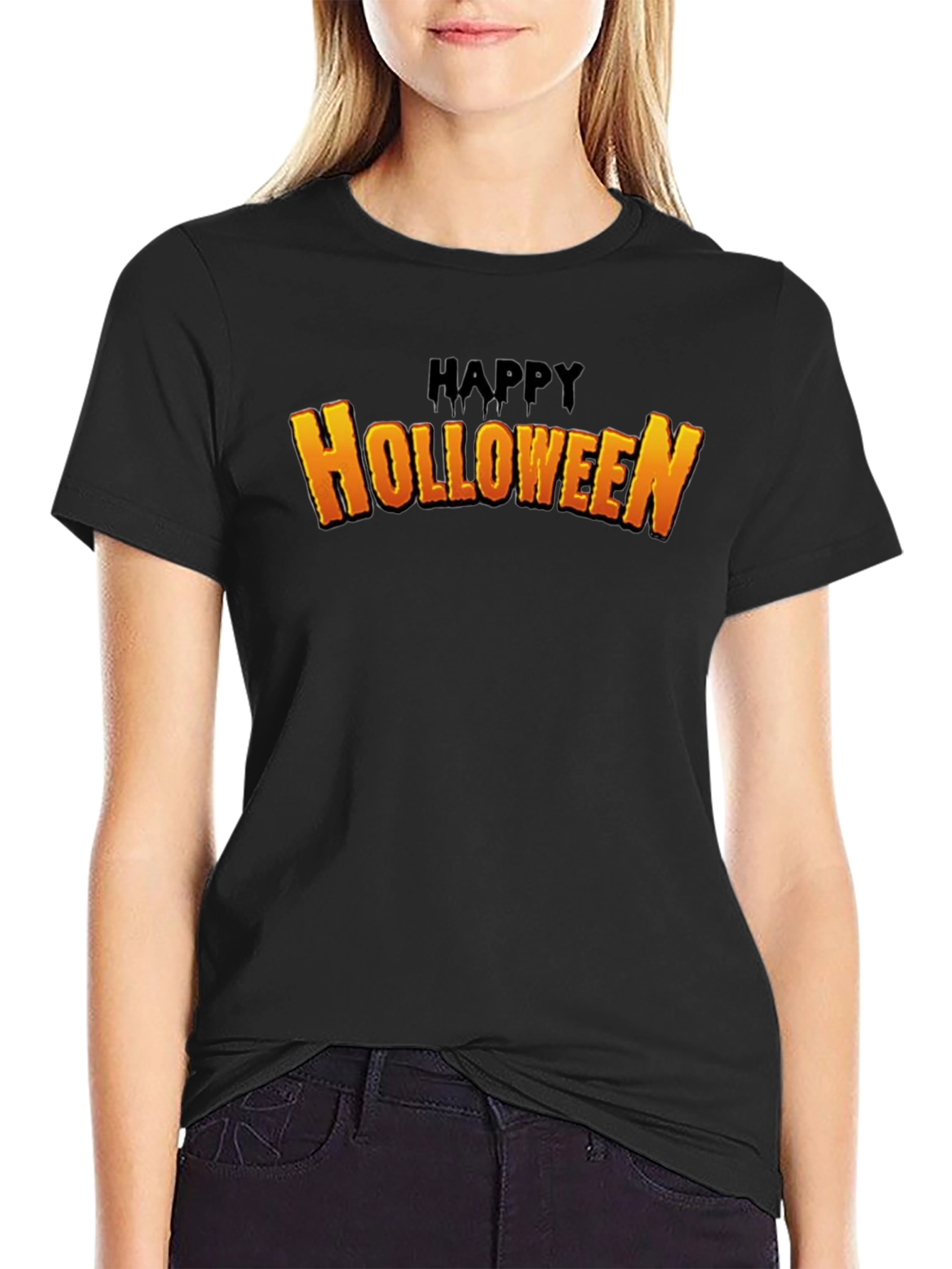 Happy Holloween Black T-Shirt