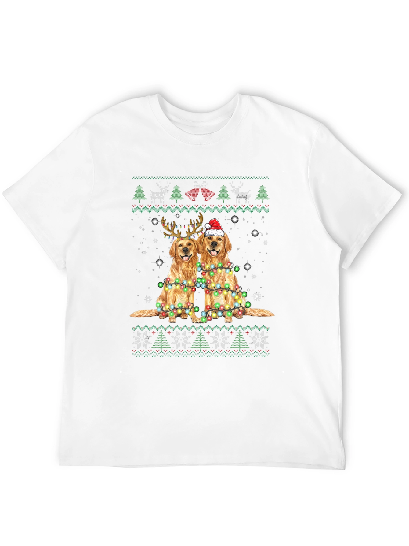 Festive Golden Retriever Christmas T-Shirt