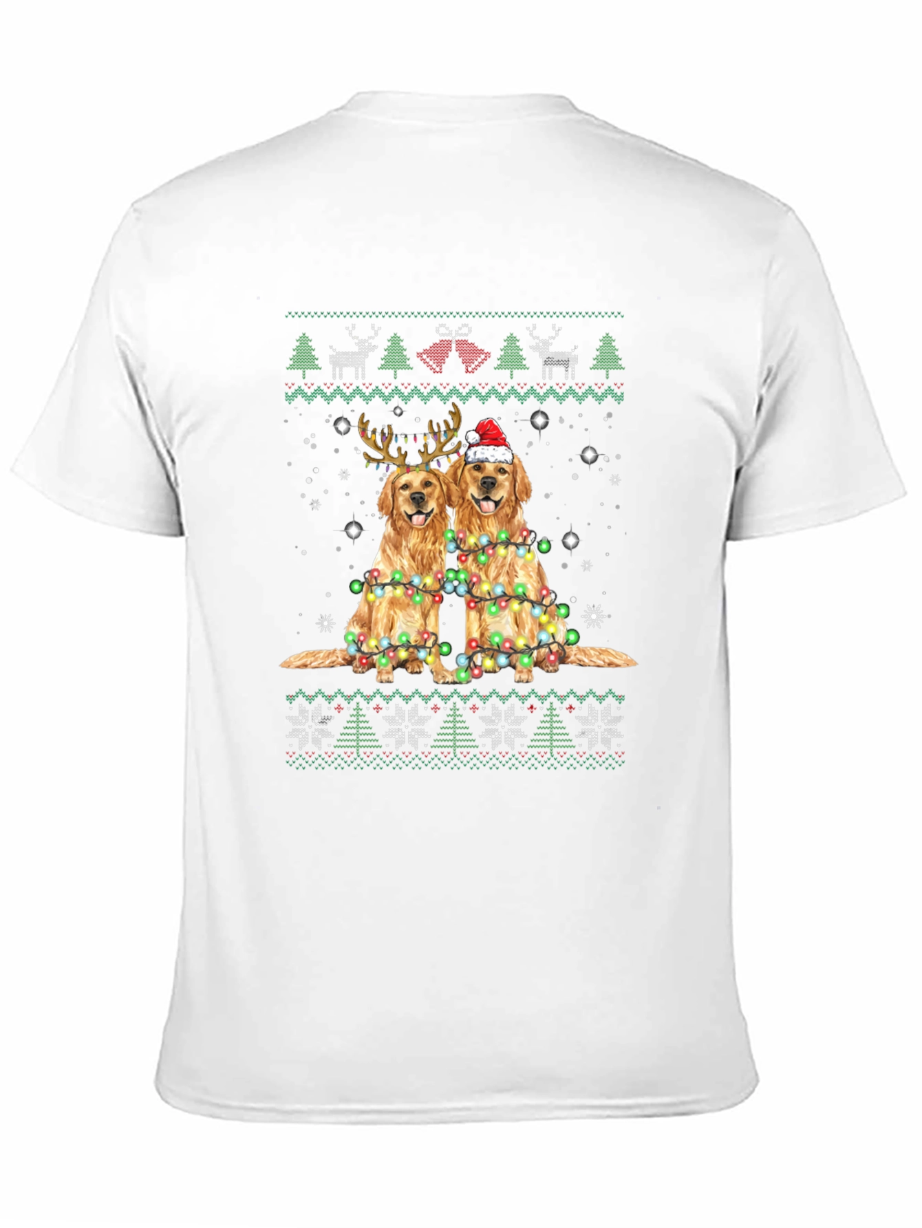 Festive Golden Retriever Christmas T-Shirt