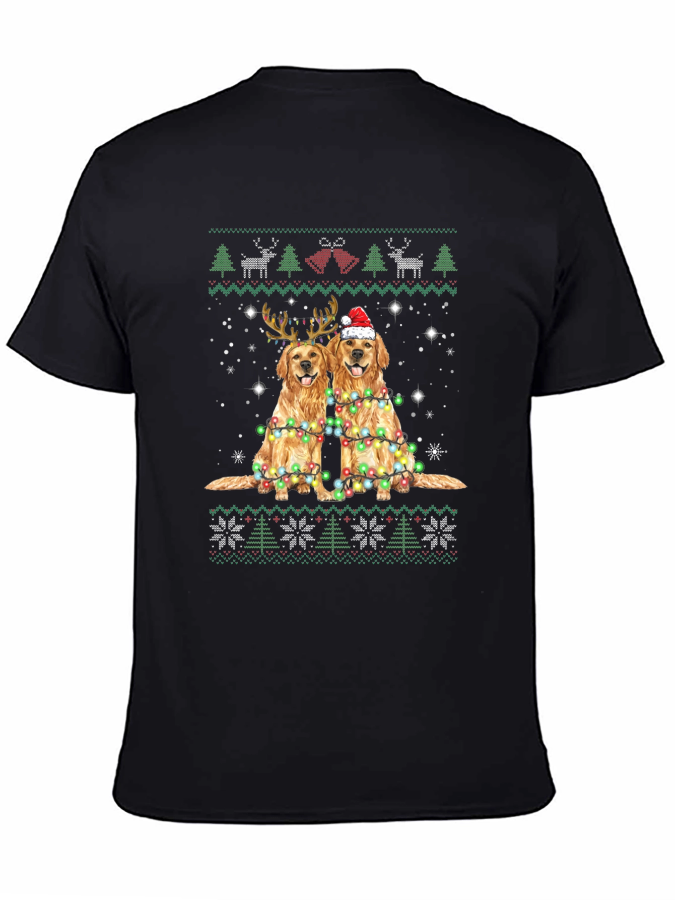 Festive Golden Retriever Christmas T-Shirt