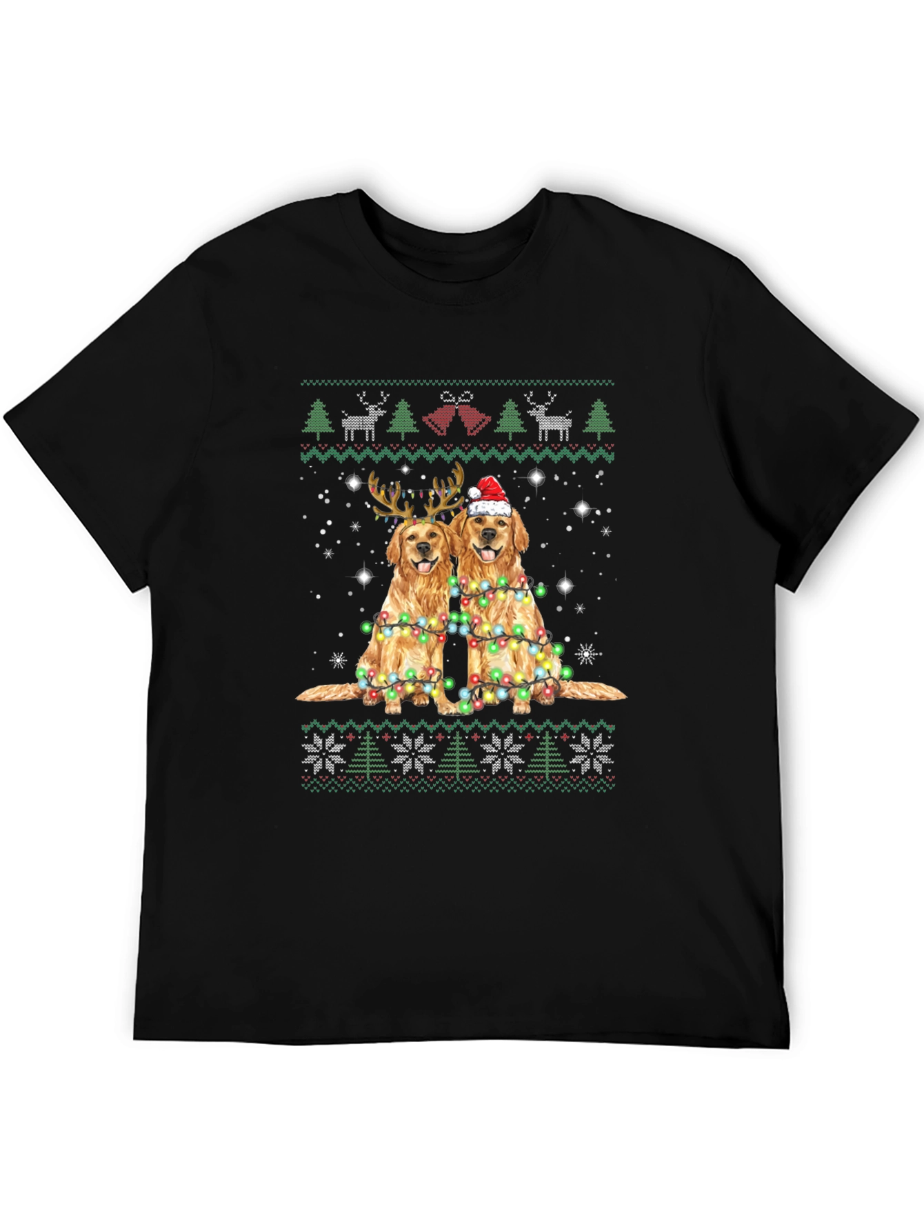 Festive Golden Retriever Christmas T-Shirt