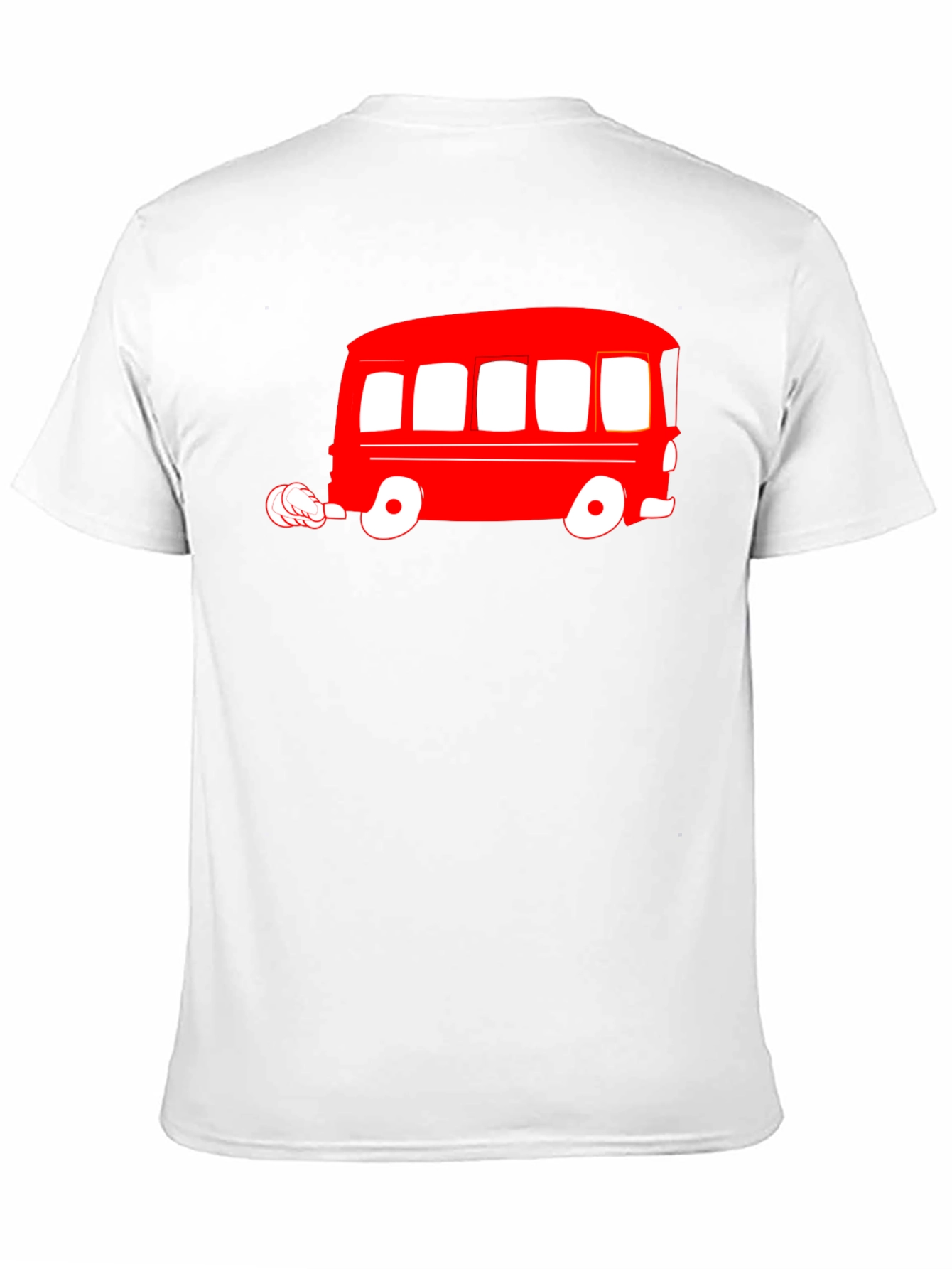 Retro Red Bus Graphic Tee - Classic Style