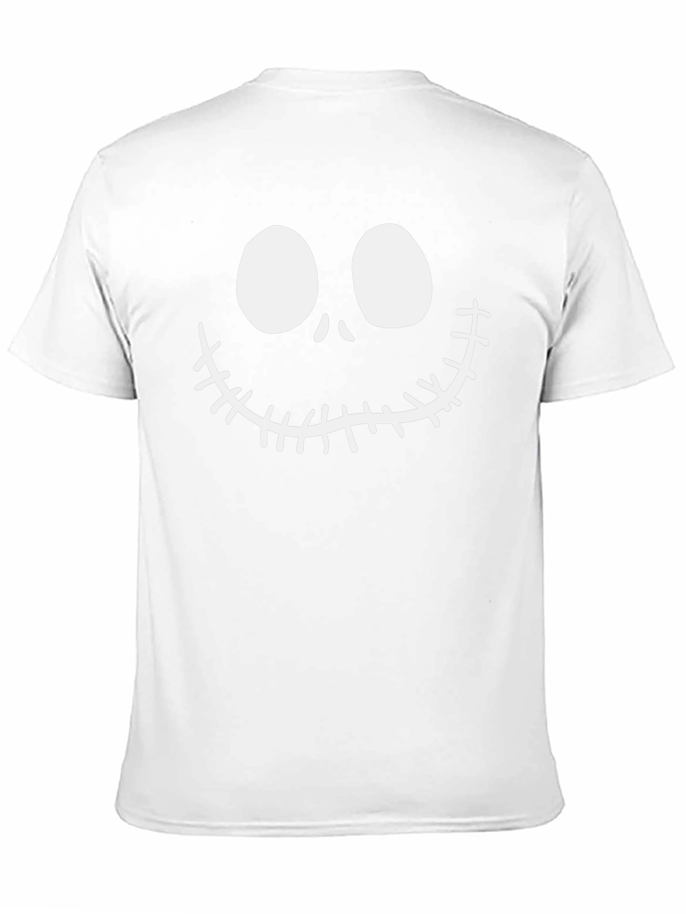 Jack Skellington Face Black Cotton T-Shirt