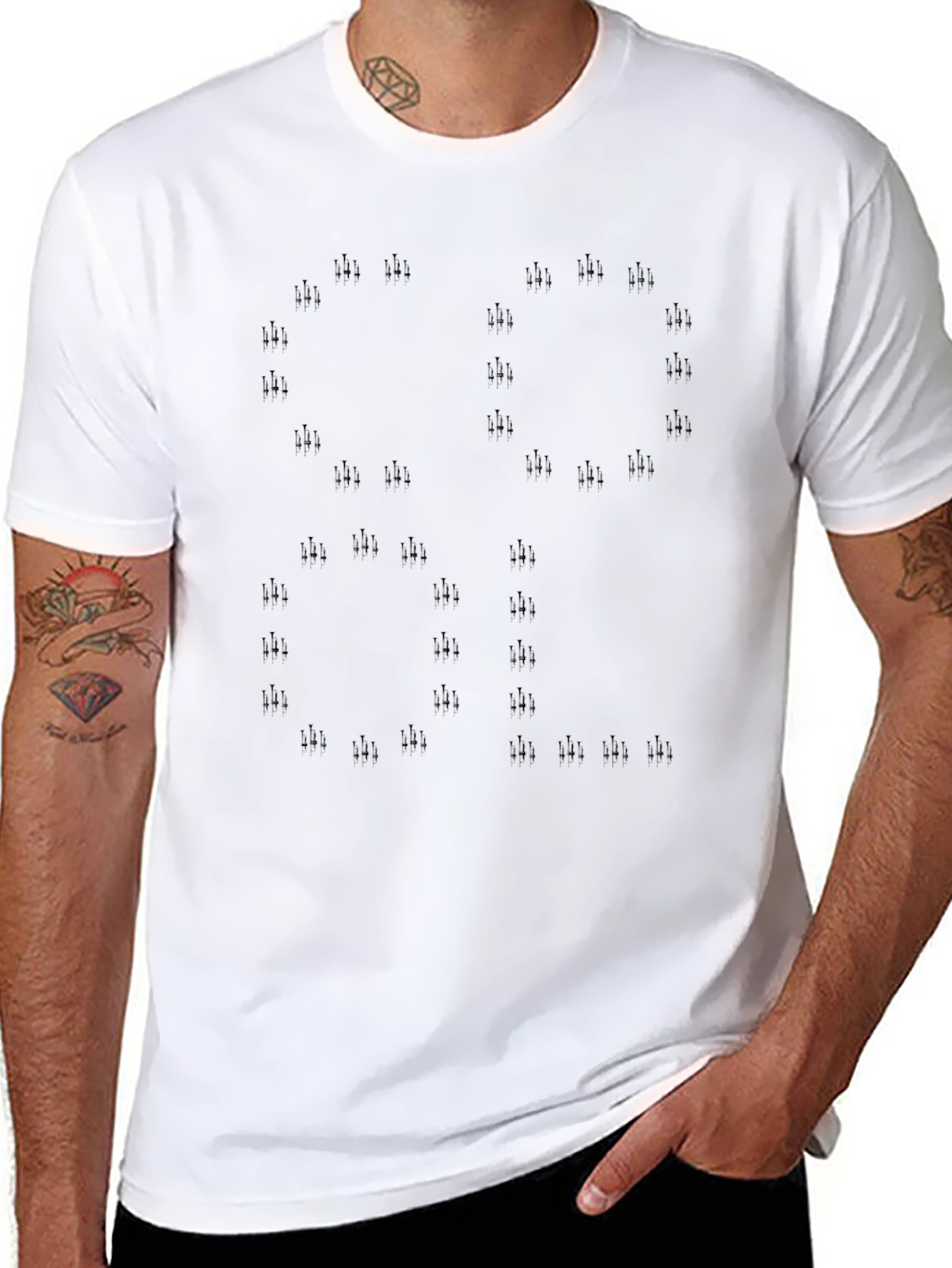 Skull Silhouette T-Shirt - Soft Cotton Tee