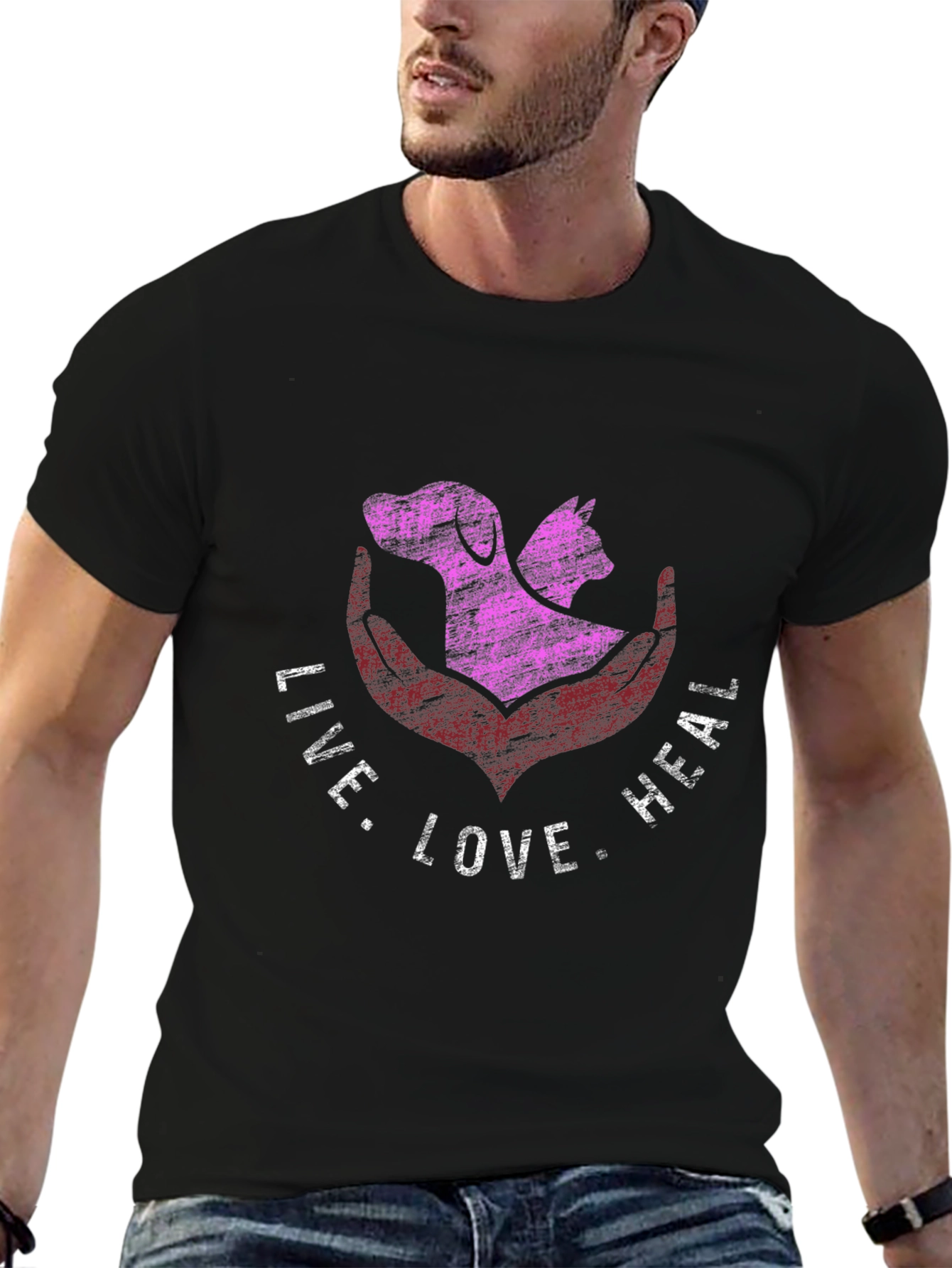 Live Love Heal Animal Lover T-Shirt
