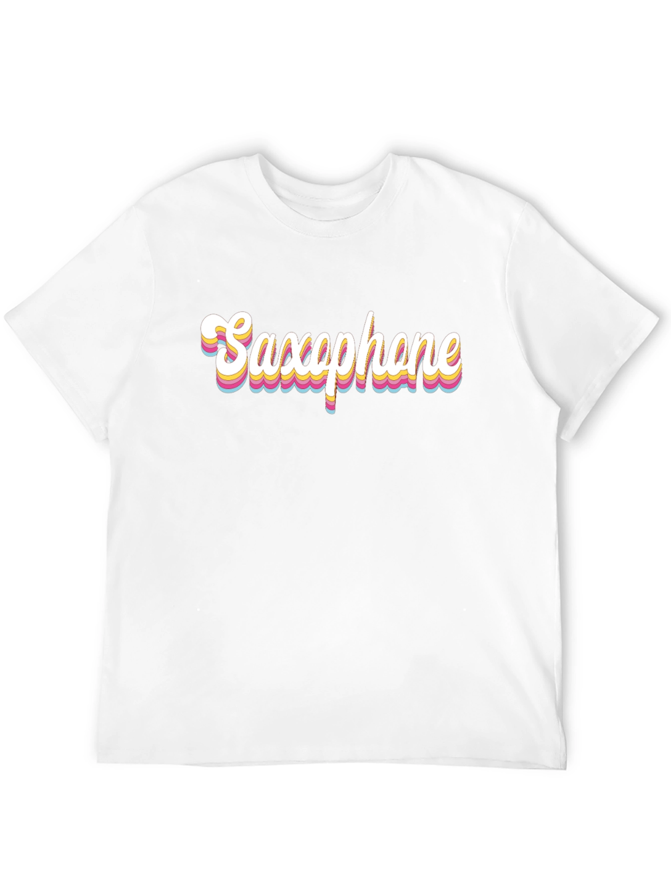 Saxophone Rainbow Retro Style T-Shirt