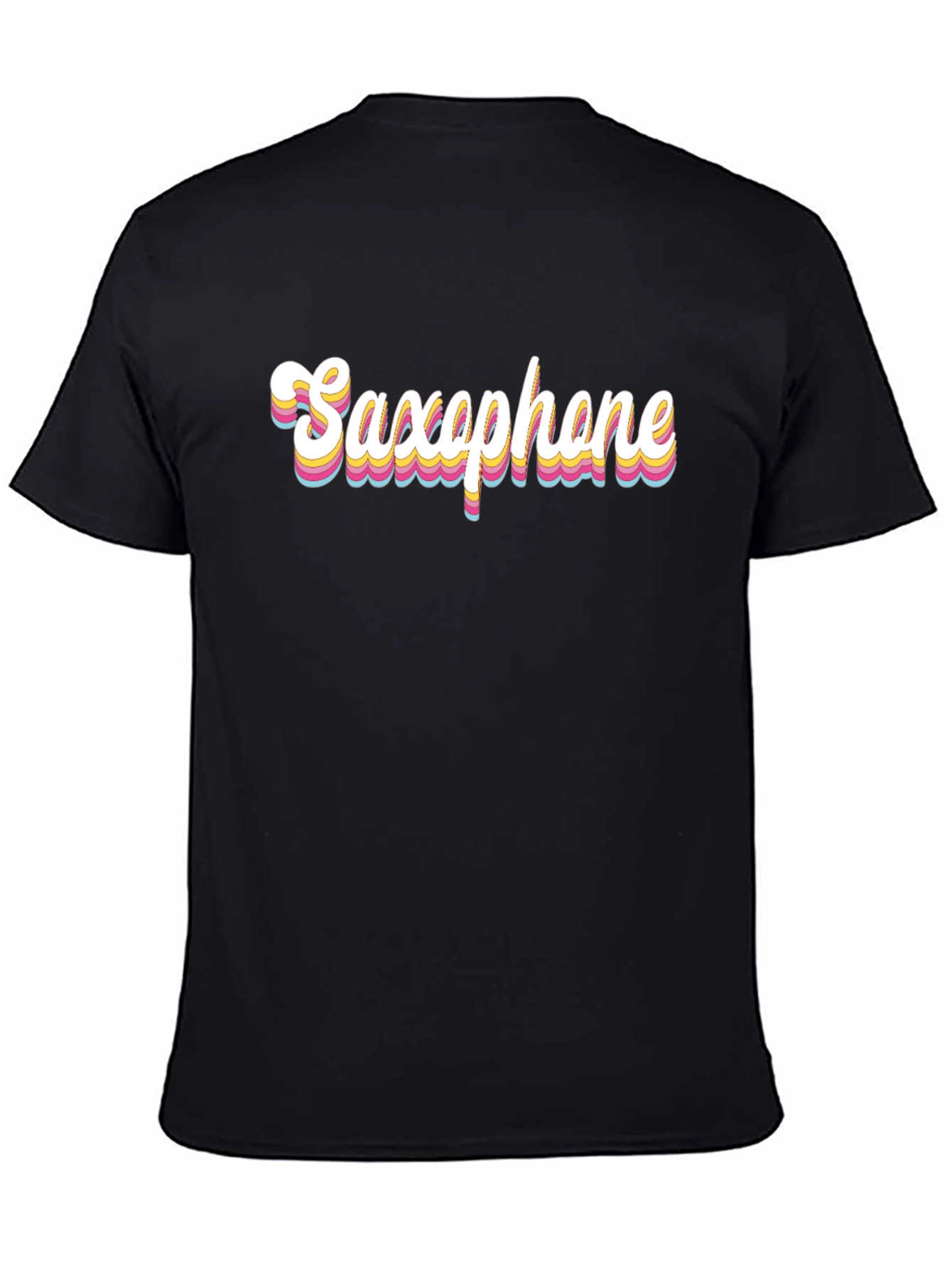 Saxophone Rainbow Retro Style T-Shirt