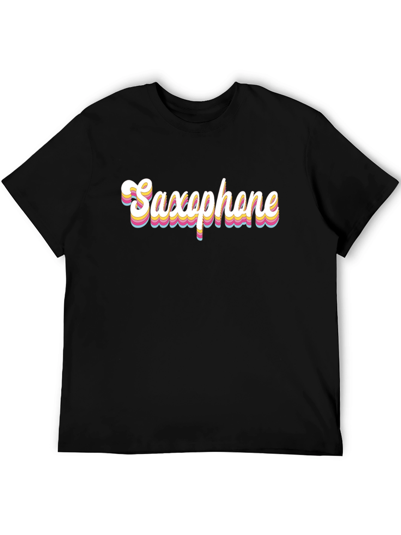 Saxophone Rainbow Retro Style T-Shirt