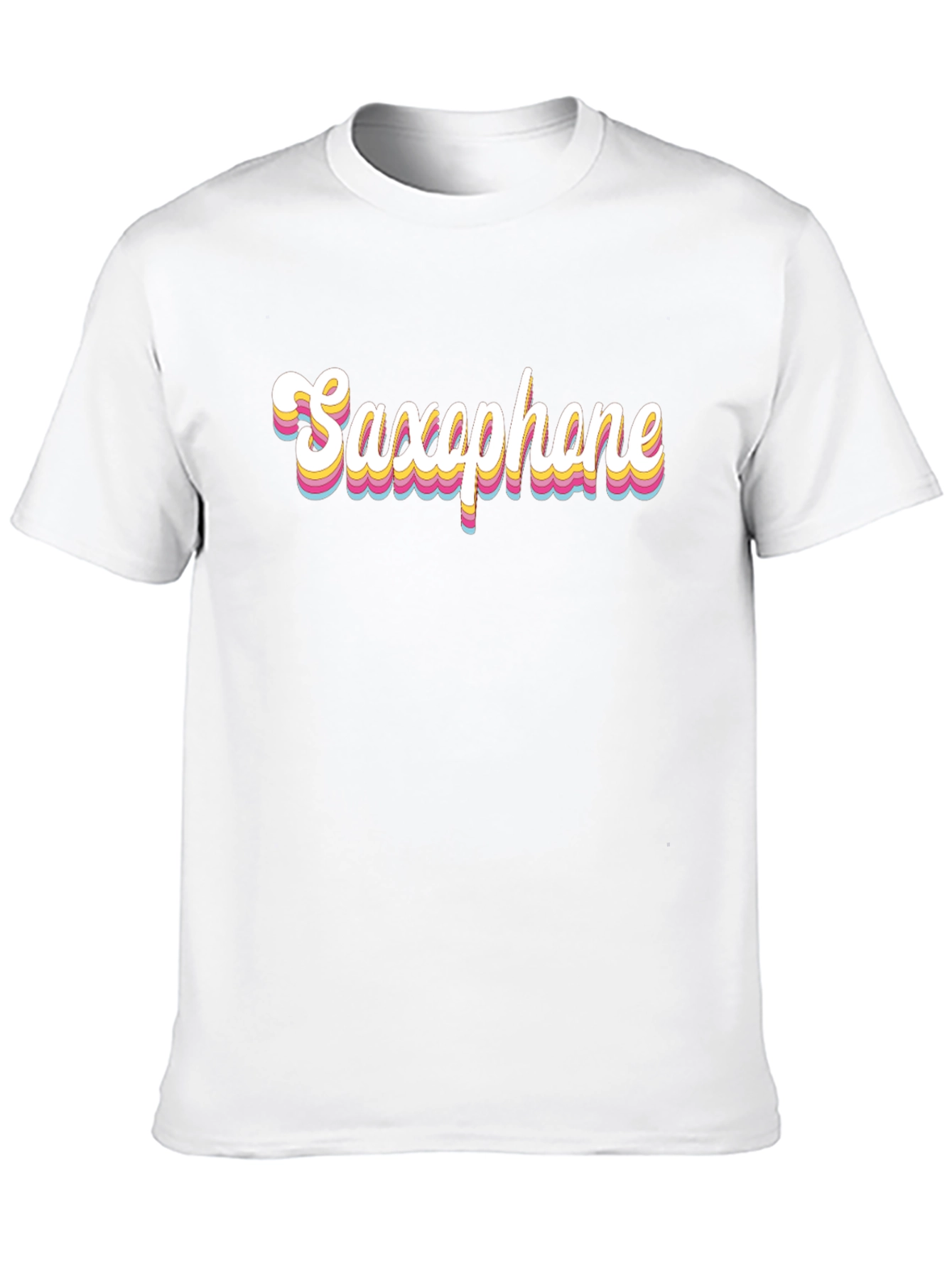 Saxophone Rainbow Retro Style T-Shirt